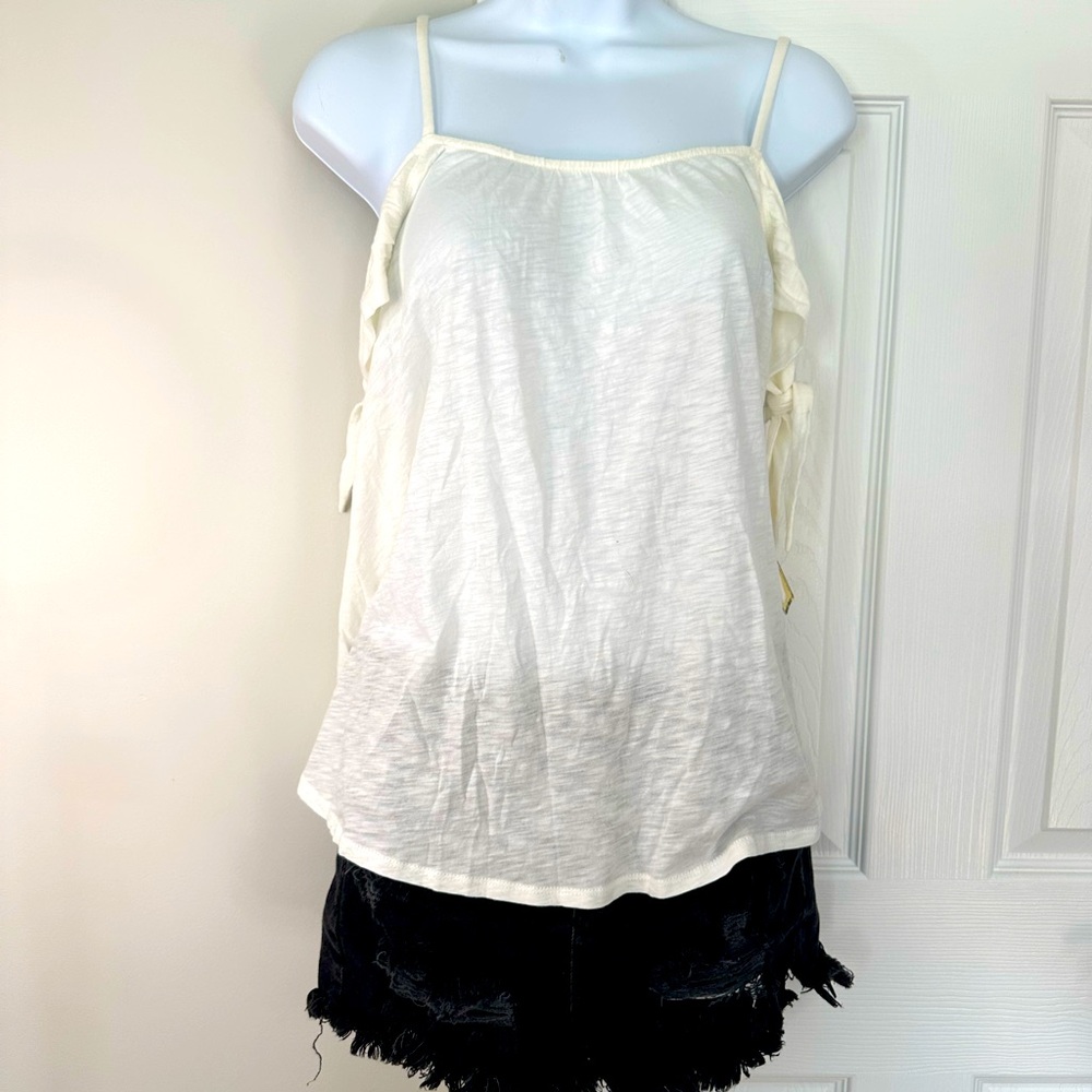 NWT vintage Havana small white cross back top
